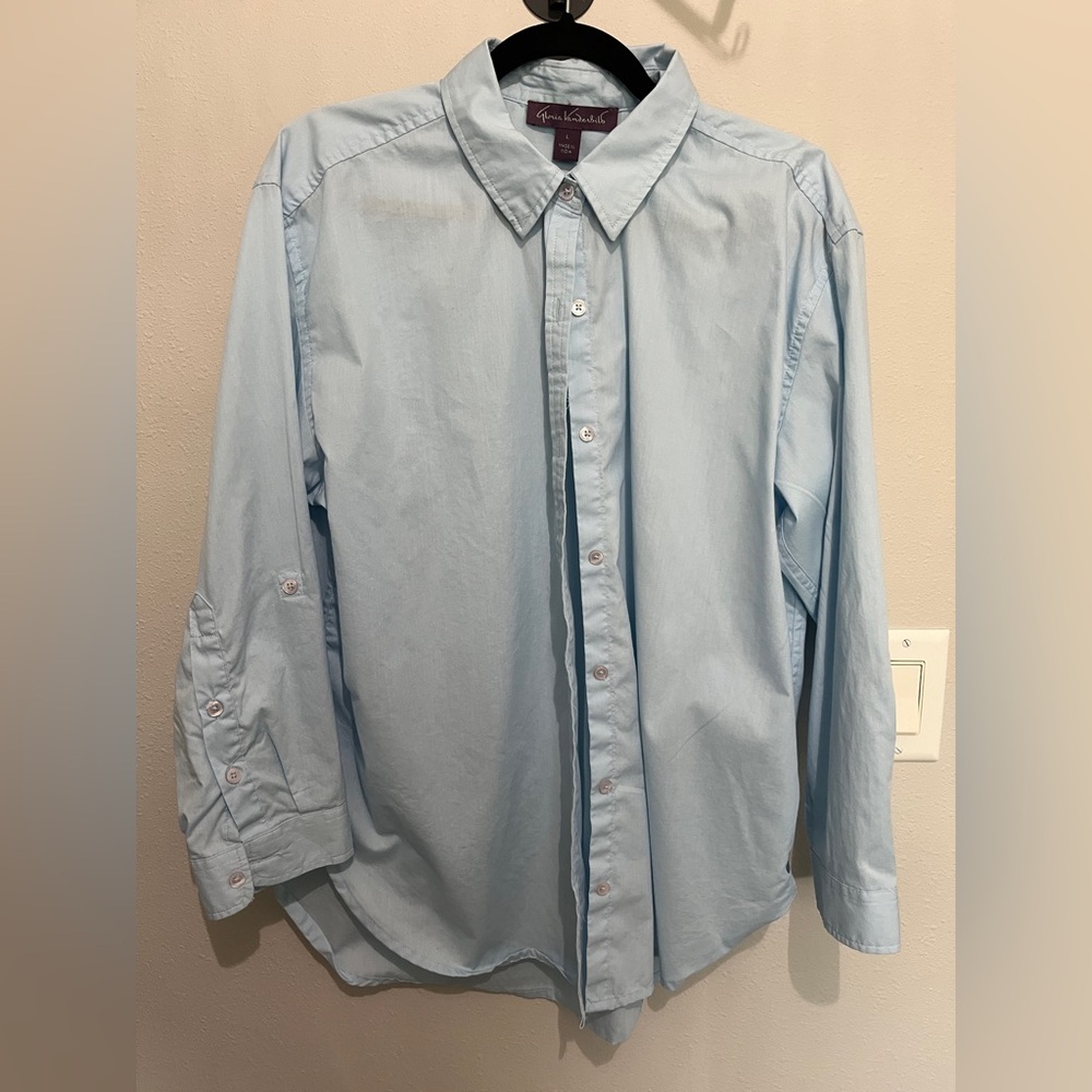 Gloria Vanderbilt Ling Sleeve Cotton Shirt